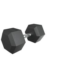 Гантель гексагональная UNIX Fit обрезиненная 27,5 кг / шт.