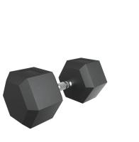Гантель гексагональная UNIX Fit обрезиненная 35 кг / шт.