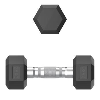 Гантель гексагональная UNIX Fit обрезиненная 2,5 кг / шт.