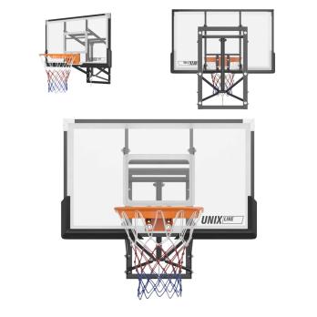 Баскетбольный щит регулируемый UNIX Line B-Backboard-PC 50"x32" (140 х 80 см) R45