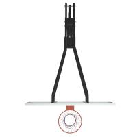 Баскетбольная стойка стационарная UNIX Line B-Stand-PC 72"x42" (180 х 105 см) R45 H230-305 см