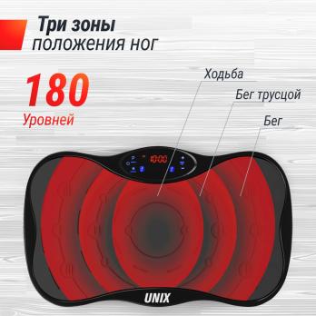 Виброплатформа UNIX Fit усиленная / Intensive 2D Black