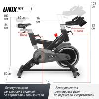 Велотренажер Спин-байк UNIX Fit SB-500 черный