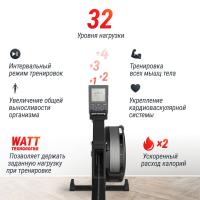 Гребной тренажер UNIX Fit Air аэромагнитный / Magnetic Rower-X черный