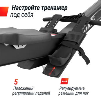 Гребной тренажер UNIX Fit Air аэромагнитный / Magnetic Rower-X черный