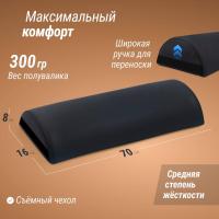 Полувалик массажный UNIX 70 см черный