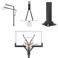 Баскетбольная стойка стационарная UNIX Line B-Stand-TG PRO 72"x42" (180 х 105 см) R45 H230-305 см