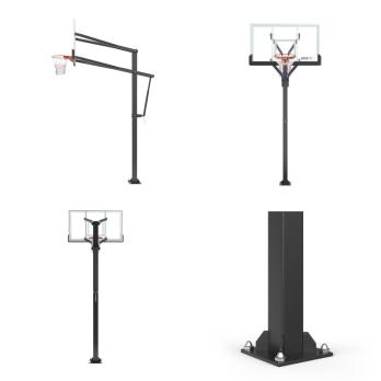 Баскетбольная стойка стационарная UNIX Line B-Stand-TG PRO 72"x42" (180 х 105 см) R45 H230-305 см