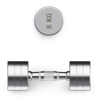 Гантель UNIX Fit PRO круглая хромированная 8 кг, 2 шт.