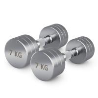 Гантель UNIX Fit PRO круглая хромированная 7 кг, 2 шт.