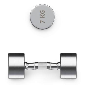 Гантель UNIX Fit PRO круглая хромированная 7 кг, 2 шт.