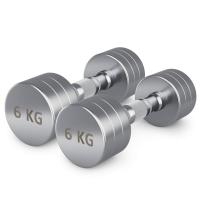 Гантель UNIX Fit PRO круглая хромированная 6 кг, 2 шт.