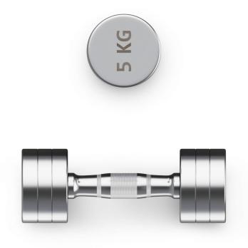 Гантель UNIX Fit PRO круглая хромированная 5 кг, 2 шт.