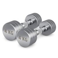 Гантель UNIX Fit PRO круглая хромированная 4 кг, 2 шт.