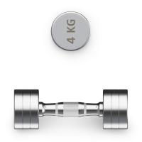 Гантель UNIX Fit PRO круглая хромированная 4 кг, 2 шт.