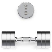 Гантель UNIX Fit PRO круглая хромированная 10 кг, 2 шт.