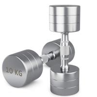 Гантель UNIX Fit PRO круглая хромированная 10 кг, 2 шт.