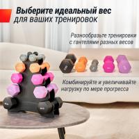 Гантель UNIX Fit неопреновая 5 кг черный, 2 шт.