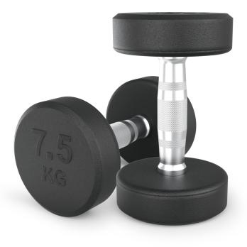 Гантель UNIX Fit PRO круглая обрезиненная 7,5 кг, 2 шт.