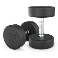 Гантель UNIX Fit PRO круглая обрезиненная 17,5 кг, 2 шт.