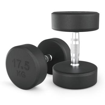 Гантель UNIX Fit PRO круглая обрезиненная 17,5 кг, 2 шт.