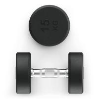 Гантель UNIX Fit PRO круглая обрезиненная 15 кг, 2 шт.