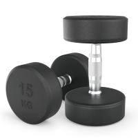 Гантель UNIX Fit PRO круглая обрезиненная 15 кг, 2 шт.