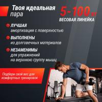 Гантель UNIX Fit PRO круглая обрезиненная 15 кг, 2 шт.