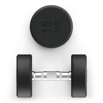 Гантель UNIX Fit PRO круглая обрезиненная 15 кг, 2 шт.