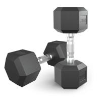 Гантель гексагональная UNIX Fit обрезиненная 12,5 кг, 2 шт.