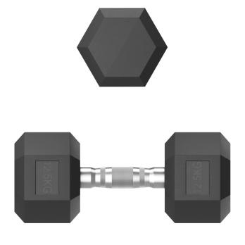 Гантель гексагональная UNIX Fit обрезиненная 12,5 кг, 2 шт.