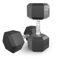 Гантель гексагональная UNIX Fit обрезиненная 17,5 кг, 2 шт.