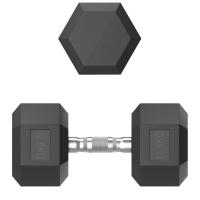 Гантель гексагональная UNIX Fit обрезиненная 17,5 кг, 2 шт.