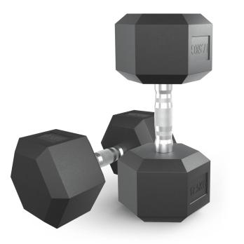 Гантель гексагональная UNIX Fit обрезиненная 17,5 кг, 2 шт.