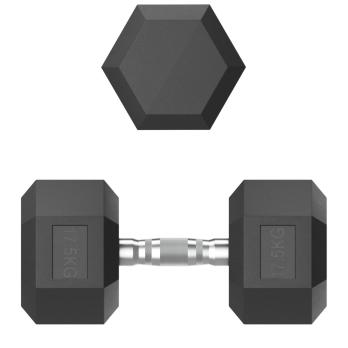 Гантель гексагональная UNIX Fit обрезиненная 17,5 кг, 2 шт.