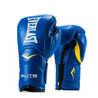 Перчатки тренировочные на липучке Elite Pro 16oz син.