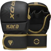 Перчатки тренировочные RDX Grappling Shooter F6 Plus S/M черн/золот.мат.