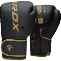 Перчатки тренировочные RDX F6 10oz черн/золот. мат.