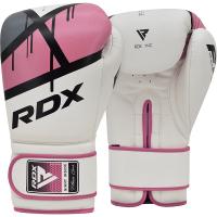 Перчатки тренировочные RDX F7 8oz бел/розов.