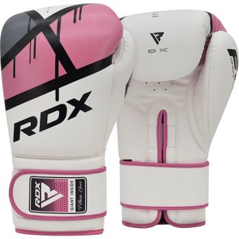 Перчатки тренировочные RDX F7 8oz бел/розов.