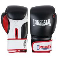 Перчатки тренировочные Lonsdale Winestone 12oz черн/бел/красн.