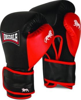 Перчатки тренировочные Lonsdale Haydock 12oz черн/красн.