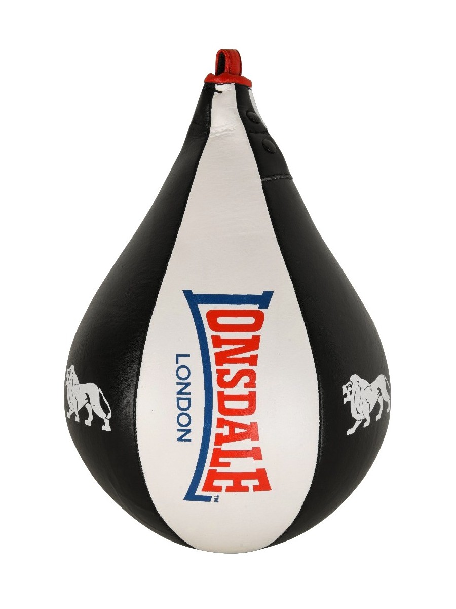 Груша скоростная Lonsdale Spin L 25*18см черн/бел/красн.