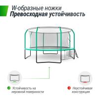 Батут UNIX Line Премиальный с играми / Supreme Game 14 ft (427 см) зеленый