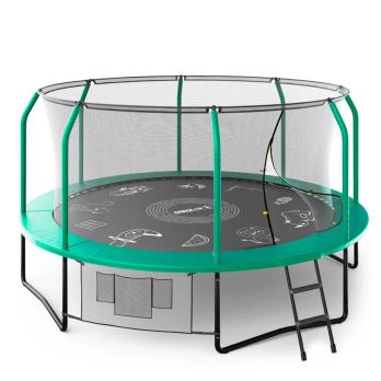Батут UNIX Line Премиальный с играми / Supreme Game 14 ft (427 см) зеленый