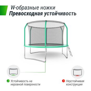 Батут UNIX Line Премиальный / Supreme Basic 10 ft (305 см) зеленый
