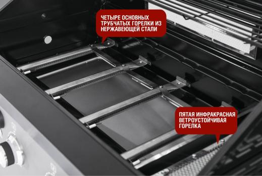 Газовый гриль 6+1 горелка