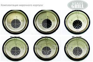 Керамический гриль-барбекю с окошком 22 дюйма (черный) (57см)