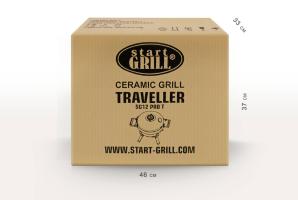 Портативный керамический гриль TRAVELLER 12 дюймов (красный) (30,5 см)