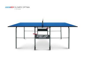 Стол теннисный Olympic Optima Синий с сеткой
